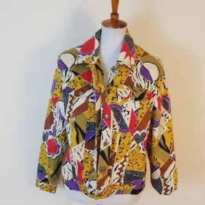 Redd multi-colored print jacket size 12